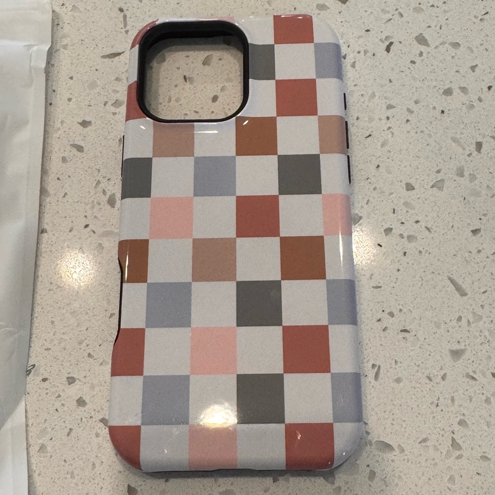 Stylish Multicolor Checkered iPhone 16 Pro Max MagSafe  Case